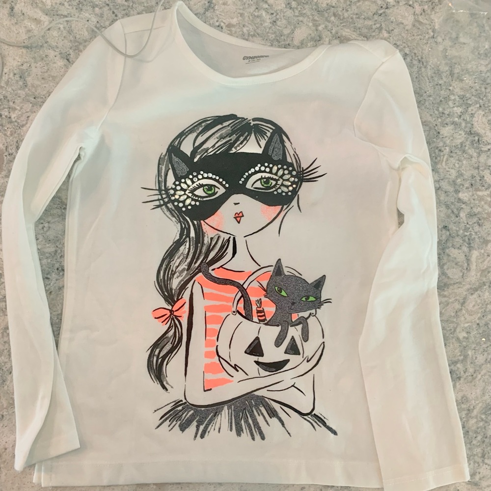 Gymboree NWT girl with cat long sleeve Perfect for Halloween